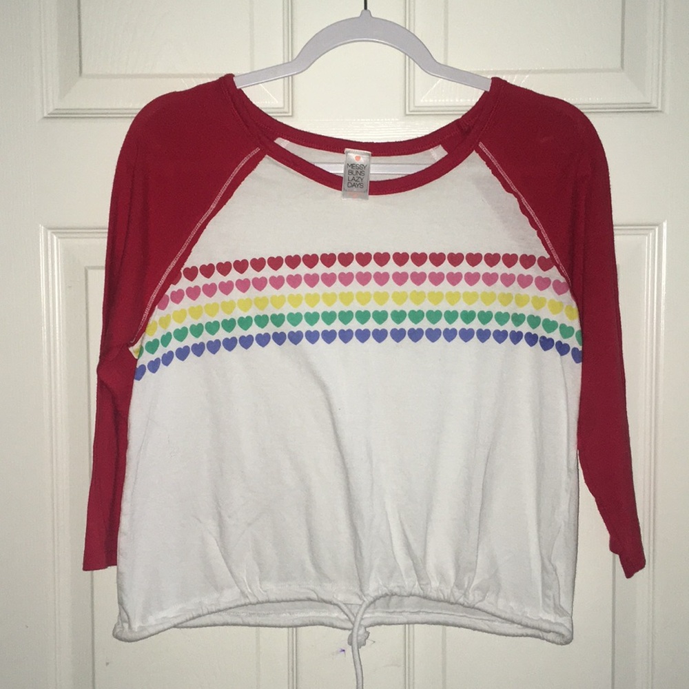 Womens rainbow crop top